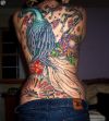 peacock tattoo on full back